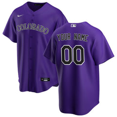 Colorado Rockies Nike Alternate Replica Custom Jersey - Purple - Nike Discount