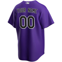 Colorado Rockies Nike Alternate Replica Custom Jersey - Purple - Nike Discount