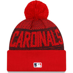 St. Louis Cardinals New Era Authentic Collection Sport Cuffed Knit Hat with Pom - Red - New Era Sale