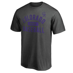 Colorado Rockies Iconic Primary Pill T-Shirt - Charcoal - MLB Lifestyle