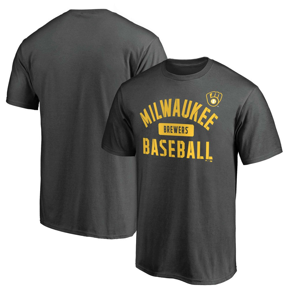 Milwaukee Brewers Iconic Primary Pill T-Shirt - Charcoal - MLB Online
