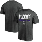 Colorado Rockies Win Stripe Logo T-Shirt - Charcoal - MLB Sale