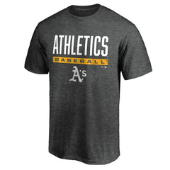 Athletics Win Stripe Logo T-Shirt II - Charcoal - MLB Lifestyle