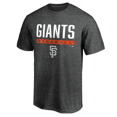 San Francisco Giants Win Stripe Logo T-Shirt II - Charcoal - MLB Lifestyle