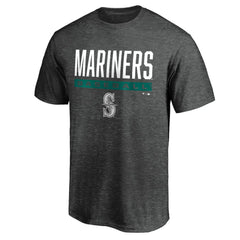 Seattle Mariners Win Stripe Logo T-Shirt - Charcoal - MLB Discount