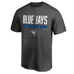 Toronto Blue Jays Win Stripe Logo T-Shirt - Charcoal - MLB Discount