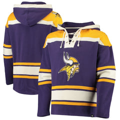 47 brand Minnesota Vikings '47 Lacer V-Neck Pullover Hoodie Purple/Gold