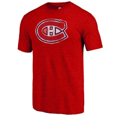 Montreal Canadiens Distressed Tri-Blend T-Shirt - Red - NHL 3872166