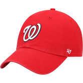 Washington Nationals '47 Clean Up Adjustable Hat - Red - 47 brand Discount