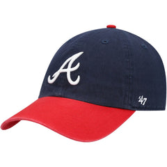Atlanta Braves '47 Clean Up Adjustable Hat - Navy - 47 brand Discount