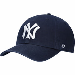 New York Yankees '47 Logo Cooperstown Collection Clean Up Adjustable Hat - Navy - 47 brand Sale