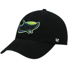 Tampa Bay Rays '47 2000 Logo Cooperstown Collection Clean Up Adjustable Hat - Black - 47 brand Discount