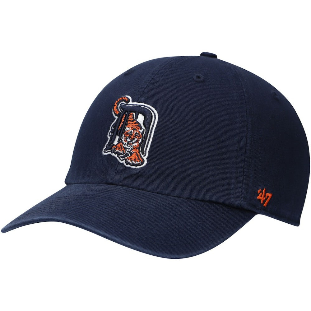 Detroit Tigers '47 Logo Cooperstown Collection Clean Up Adjustable Hat - Navy - 47 brand Lifestyle