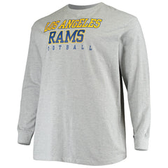 Fanatics Los Angeles Rams Big & Tall Practice Long Sleeve T-Shirt Heathered Gray