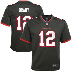 Nike Tom Brady Tampa Bay Buccaneers Youth Alternate Game Jersey Pewter