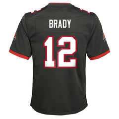 Nike Tom Brady Tampa Bay Buccaneers Youth Alternate Game Jersey Pewter