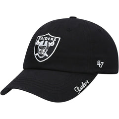 47 brand Las Vegas Raiders '47 Women's Miata Clean Up Primary Adjustable Hat Black