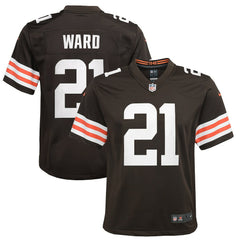 Nike Denzel Ward Cleveland Browns Youth Game Jersey Brown