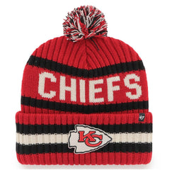 47 brand Kansas City Chiefs '47 Bering Cuffed Knit Hat with Pom Red