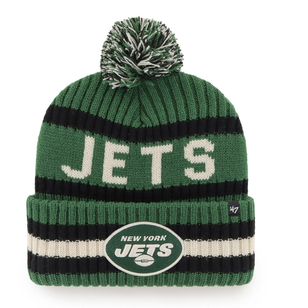 47 brand New York Jets '47 Bering Cuffed Knit Hat with Pom Green