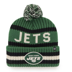 47 brand New York Jets '47 Bering Cuffed Knit Hat with Pom Green