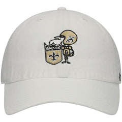 47 brand New Orleans Saints '47 Clean Up Adjustable Hat White