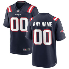 Nike New England Patriots Custom Game Jersey Navy