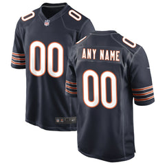 Nike Chicago Bears Custom Game Jersey Navy