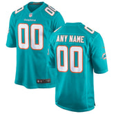 Nike Miami Dolphins Custom Game Jersey Aqua