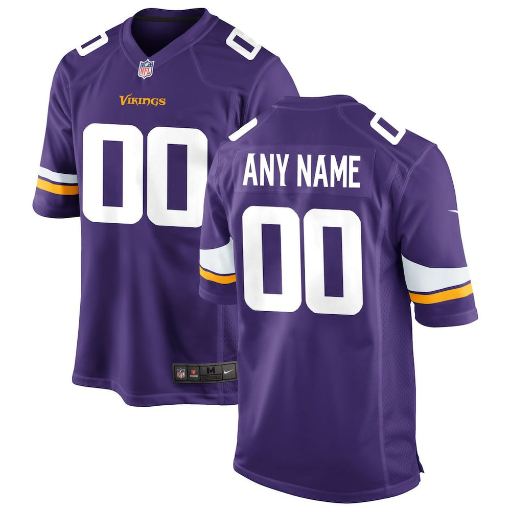 Nike Minnesota Vikings Custom Game Jersey Purple