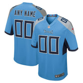 Nike Tennessee Titans Alternate Custom Game Jersey Light Blue