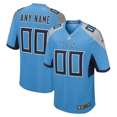 Nike Tennessee Titans Alternate Custom Game Jersey Light Blue