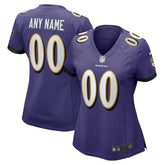 Nike Baltimore Ravens Women's Custom Game Jersey Purple