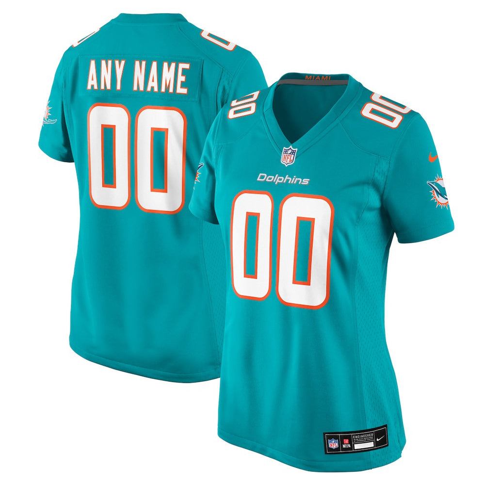 Nike Miami Dolphins Women's Custom Game Jersey Aqua