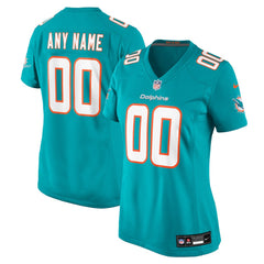 Nike Miami Dolphins Women's Custom Game Jersey Aqua