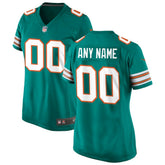 Nike Miami Dolphins Women's Alternate Custom Game Jersey Aqua