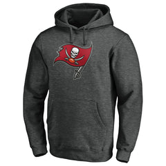 Tampa Bay Buccaneers Primary Logo Pullover Hoodie Heather Charcoal