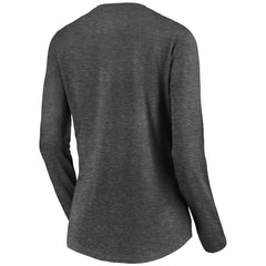 Tampa Bay Buccaneers Women's Team Lockup Long Sleeve V-Neck T-Shirt Heather Gray