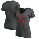 Tampa Bay Buccaneers Women's Victory Arch V-Neck T-Shirt Heathered Gray