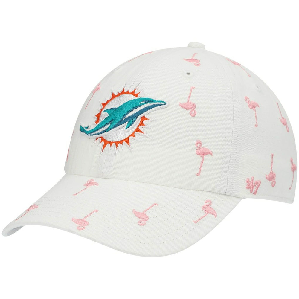 47 brand Miami Dolphins '47 Women's Confetti Clean Up Adjustable Hat White