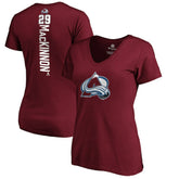 Nathan MacKinnon Colorado Avalanche Women's Playmaker V-Neck T-Shirt - Garnet - NHL 3908194
