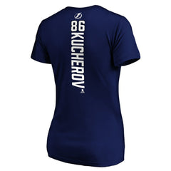 Nikita Kucherov Tampa Bay Lightning Women's Playmaker V-Neck T-Shirt - Royal - NHL 3908224