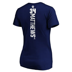 Auston Matthews Toronto Maple Leafs Women's Playmaker V-Neck T-Shirt - Royal - NHL 3908225