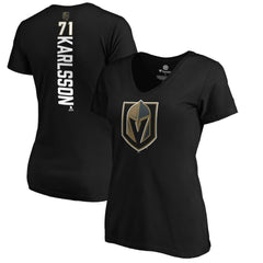 William Karlsson Vegas Golden Knights Women's Playmaker V-Neck T-Shirt - Black - NHL 3908230