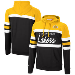 Los Angeles Lakers Head Coach Pullover Hoodie Gold/Black | Mitchell & Ness Lifestyle