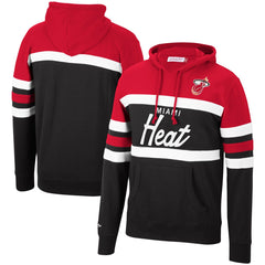 Miami Heat Head Coach Pullover Hoodie Red/Black | Mitchell & Ness Near Me