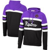 Toronto Raptors Head Coach Pullover Hoodie Purple/Black | Mitchell & Ness discount