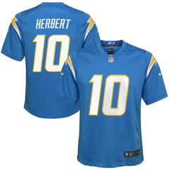 Nike Justin Herbert Los Angeles Chargers Youth Game Jersey Powder Blue