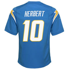 Nike Justin Herbert Los Angeles Chargers Youth Game Jersey Powder Blue