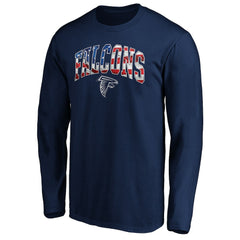 Atlanta Falcons Banner Wave Long Sleeve T-Shirt Navy